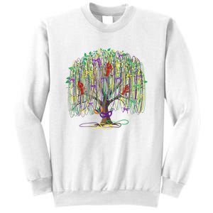 Mardi Gras Tree Beads New Orleans 2025 Festival Bead Tree Sweatshirt