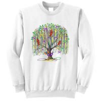 Mardi Gras Tree Beads New Orleans 2025 Festival Bead Tree Sweatshirt