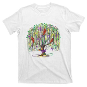 Mardi Gras Tree Beads New Orleans 2025 Festival Bead Tree T-Shirt