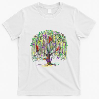 Mardi Gras Tree Beads New Orleans 2025 Festival Bead Tree T-Shirt