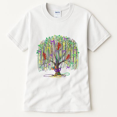Mardi Gras Tree Beads New Orleans 2025 Festival Bead Tree Tall T-Shirt
