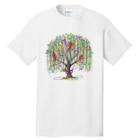 Mardi Gras Tree Beads New Orleans 2025 Festival Bead Tree Tall T-Shirt