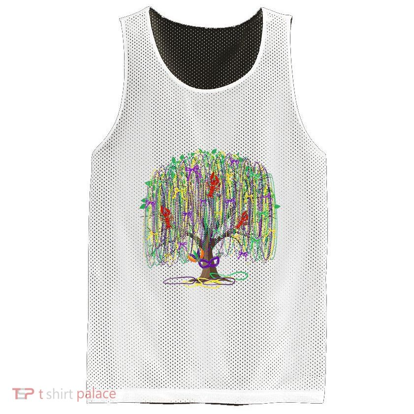Mardi Gras Tree Beads New Orleans 2025 Festival Bead Tree Mesh Reversible Basketball Jersey Tank