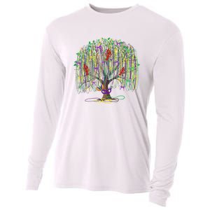 Mardi Gras Tree Beads New Orleans 2025 Festival Bead Tree Cooling Performance Long Sleeve Crew