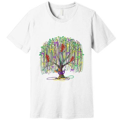 Mardi Gras Tree Beads New Orleans 2025 Festival Bead Tree Premium T-Shirt