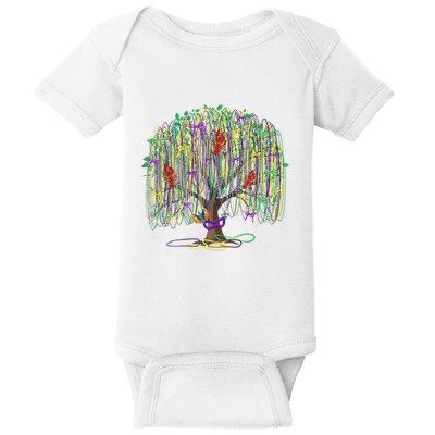 Mardi Gras Tree Beads New Orleans 2025 Festival Bead Tree Baby Bodysuit