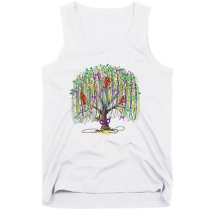 Mardi Gras Tree Beads New Orleans 2025 Festival Bead Tree Tank Top