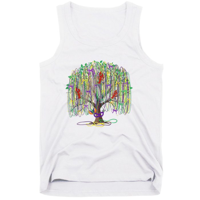 Mardi Gras Tree Beads New Orleans 2025 Festival Bead Tree Tank Top