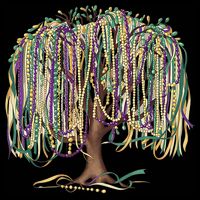 Mardi Gras Tree Beads New Orleans 2025 Festival Bead Tree City Backpack