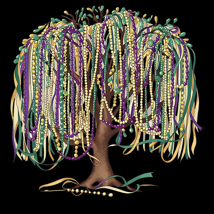 Mardi Gras Tree Beads New Orleans 2025 Festival Bead Tree City Backpack