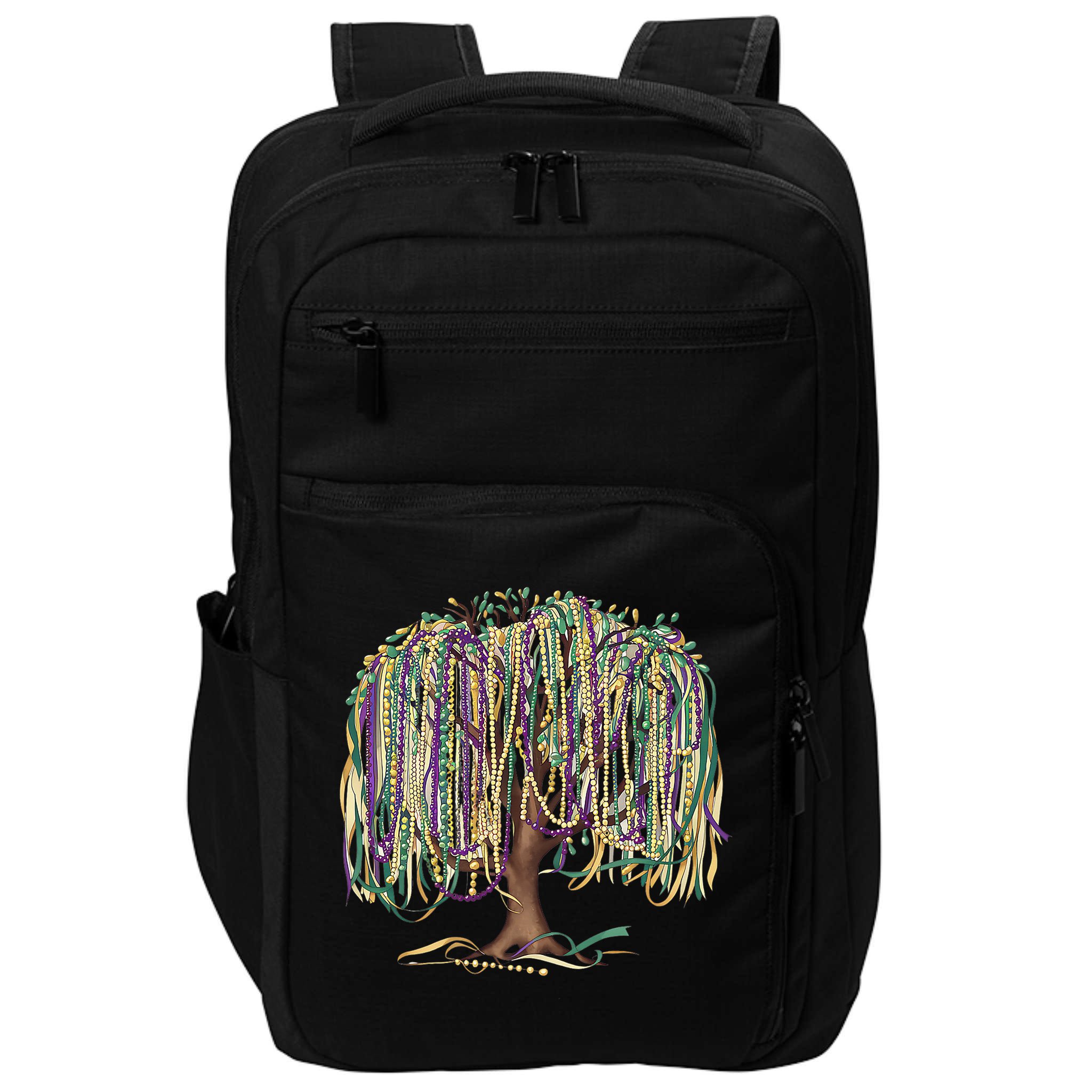 Mardi Gras Tree Beads New Orleans 2025 Festival Bead Tree Impact Tech Backpack