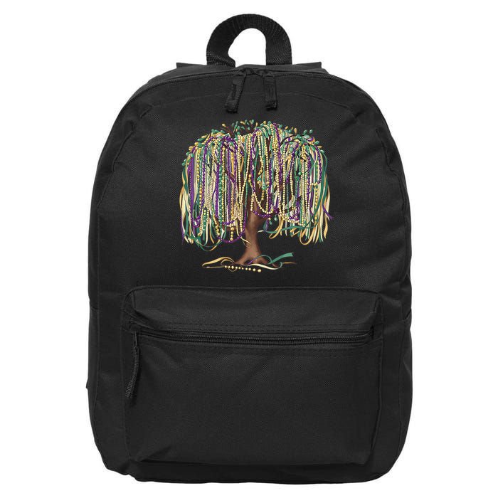 Mardi Gras Tree Beads New Orleans 2025 Festival Bead Tree 16 in Basic Backpack