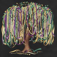 Mardi Gras Tree Beads New Orleans 2025 Festival Bead Tree 25L Jumbo Tote