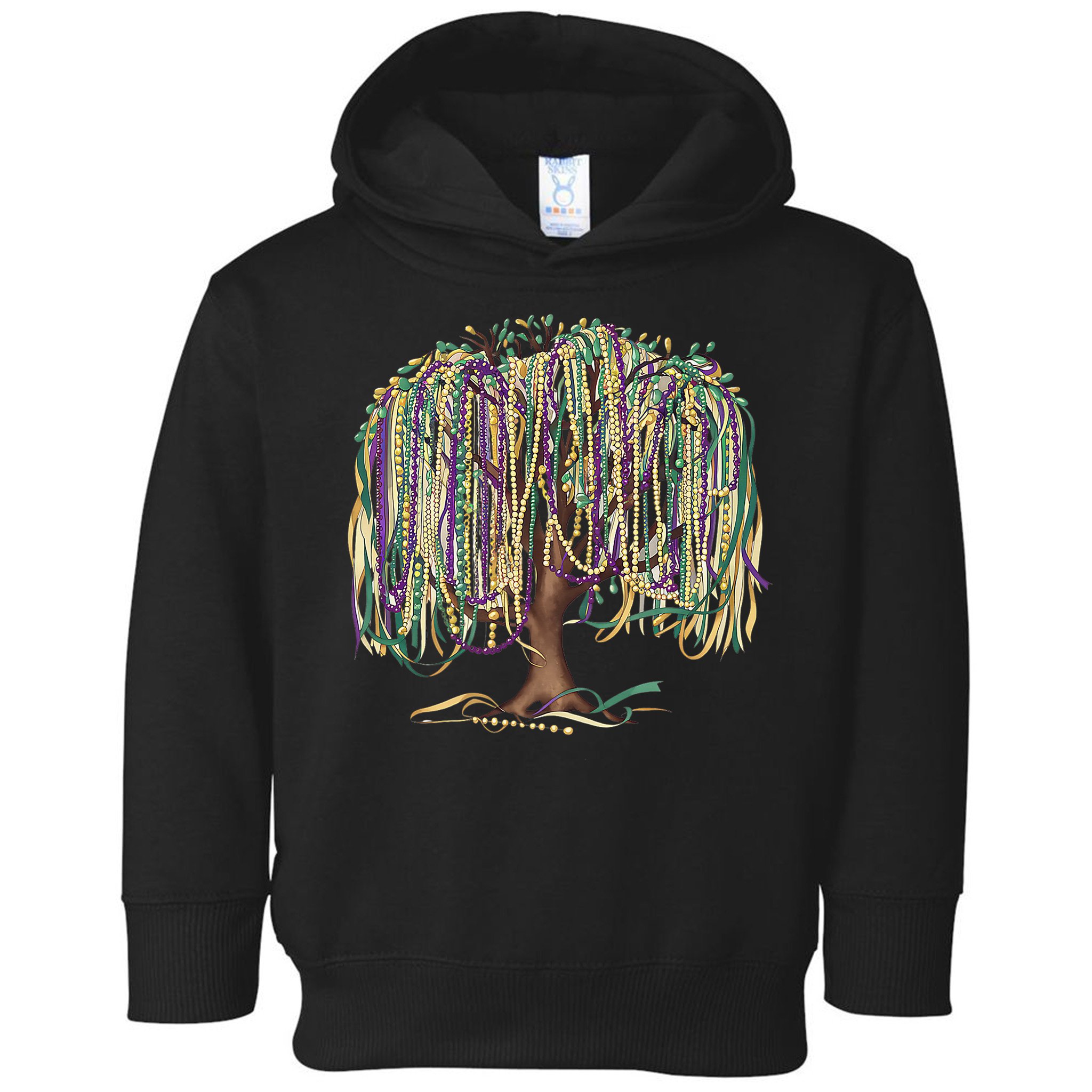Mardi Gras Tree Beads New Orleans 2025 Festival Bead Tree Toddler Hoodie