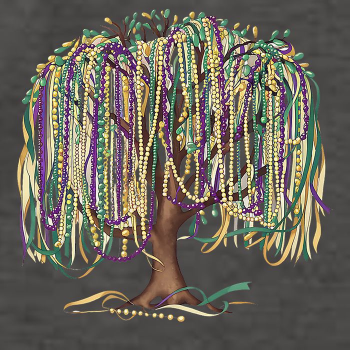 Mardi Gras Tree Beads New Orleans 2025 Festival Bead Tree Vector Backpack