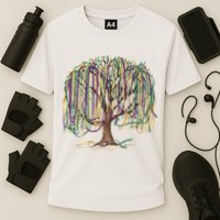 Mardi Gras Tree Beads New Orleans 2025 Festival Bead Tree Performance Shirt