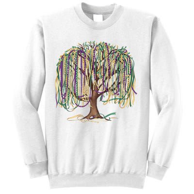 Mardi Gras Tree Beads New Orleans 2025 Festival Bead Tree Sweatshirt