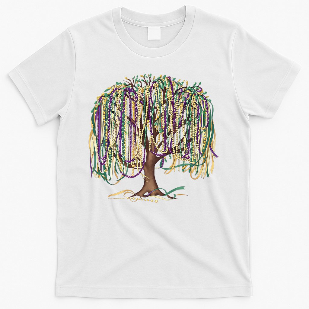 Mardi Gras Tree Beads New Orleans 2025 Festival Bead Tree T-Shirt