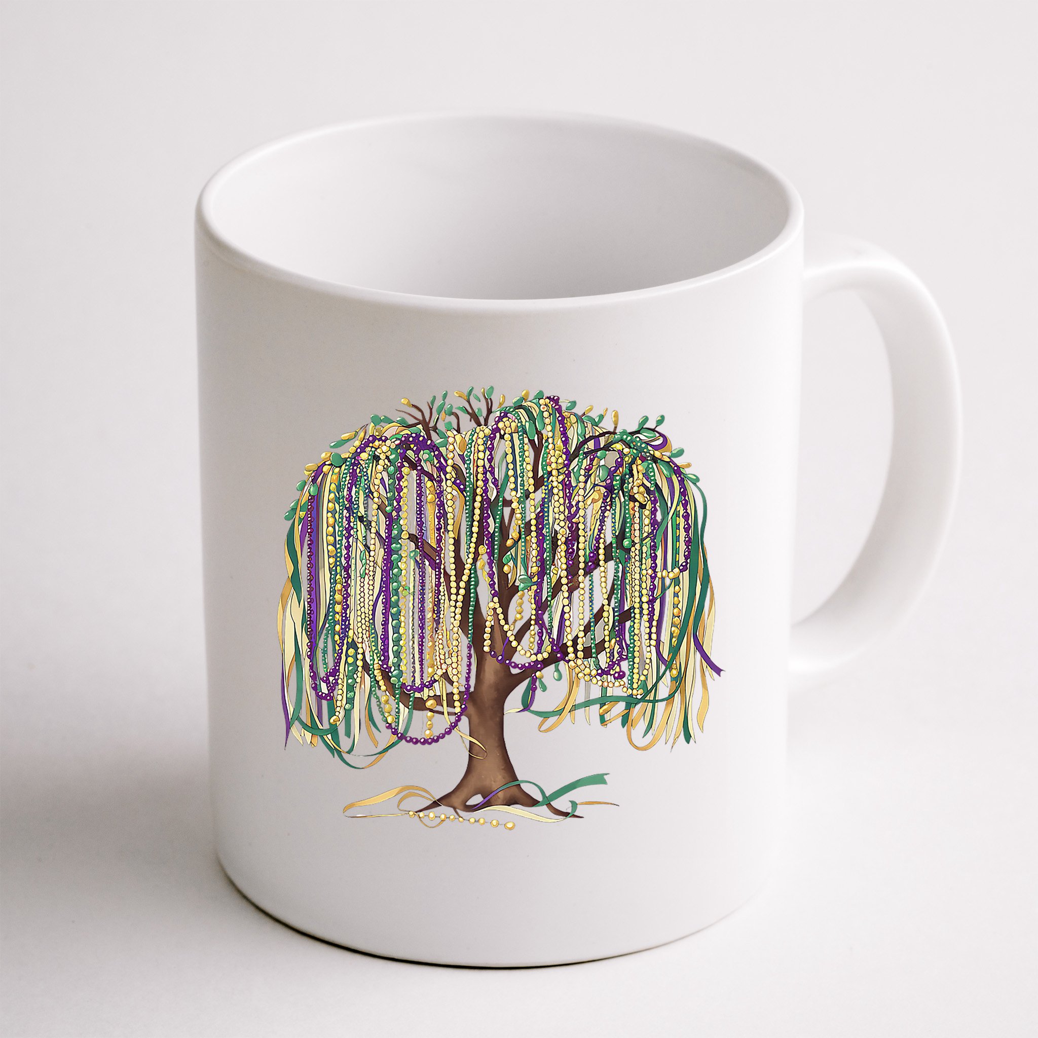 Mardi Gras Tree Beads New Orleans 2025 Festival Bead Tree Mug