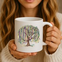 Mardi Gras Tree Beads New Orleans 2025 Festival Bead Tree Mug