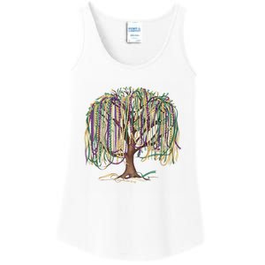 Mardi Gras Tree Beads New Orleans 2025 Festival Bead Tree Ladies Essential Tank