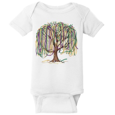 Mardi Gras Tree Beads New Orleans 2025 Festival Bead Tree Baby Bodysuit