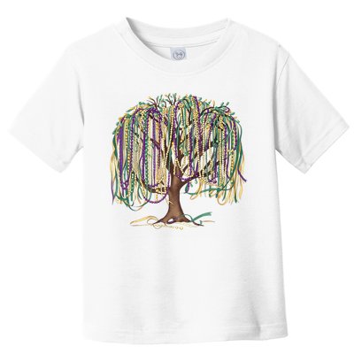 Mardi Gras Tree Beads New Orleans 2025 Festival Bead Tree Toddler T-Shirt