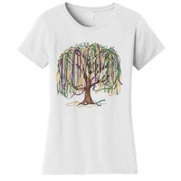 Mardi Gras Tree Beads New Orleans 2025 Festival Bead Tree Women's T-Shirt