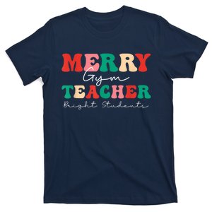 Merry Gym Teacher Bright Students Groovy Family Group T-Shirt