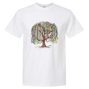 Mardi Gras Tree Beads New Orleans 2025 Festival Bead Tree Garment-Dyed Heavyweight T-Shirt