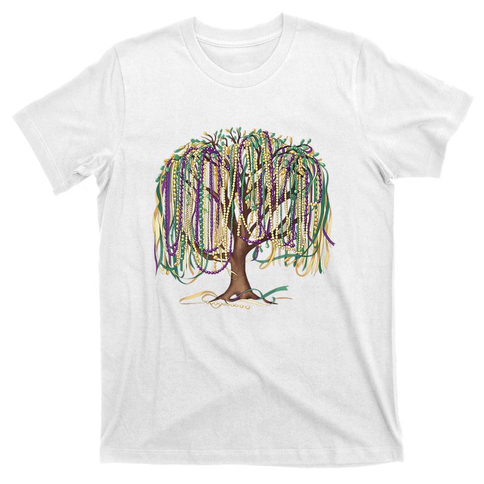 Mardi Gras Tree Beads New Orleans 2025 Festival Bead Tree T-Shirt