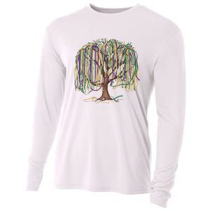 Mardi Gras Tree Beads New Orleans 2025 Festival Bead Tree Cooling Performance Long Sleeve Crew