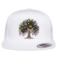 Mardi Gras Tree Beads New Orleans 2025 Festival Bead Tree Flat Bill Trucker Hat