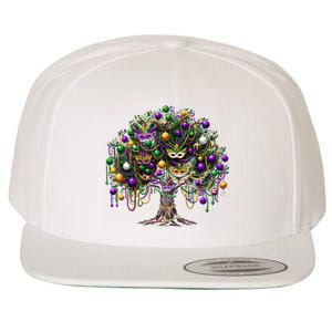 Mardi Gras Tree Beads New Orleans 2025 Festival Bead Tree Wool Snapback Cap