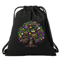 Mardi Gras Tree Beads New Orleans 2025 Festival Bead Tree Drawstring Bag