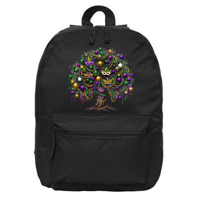 Mardi Gras Tree Beads New Orleans 2025 Festival Bead Tree 16 in Basic Backpack