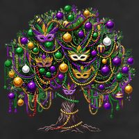 Mardi Gras Tree Beads New Orleans 2025 Festival Bead Tree 25L Jumbo Tote