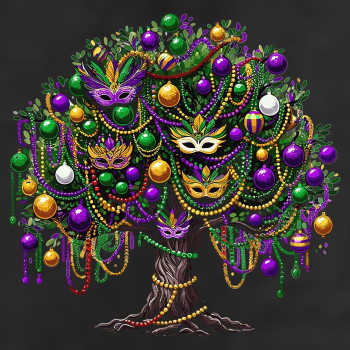 Mardi Gras Tree Beads New Orleans 2025 Festival Bead Tree 25L Jumbo Tote