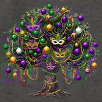 Mardi Gras Tree Beads New Orleans 2025 Festival Bead Tree Vector Backpack