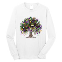 Mardi Gras Tree Beads New Orleans 2025 Festival Bead Tree Long Sleeve Shirt