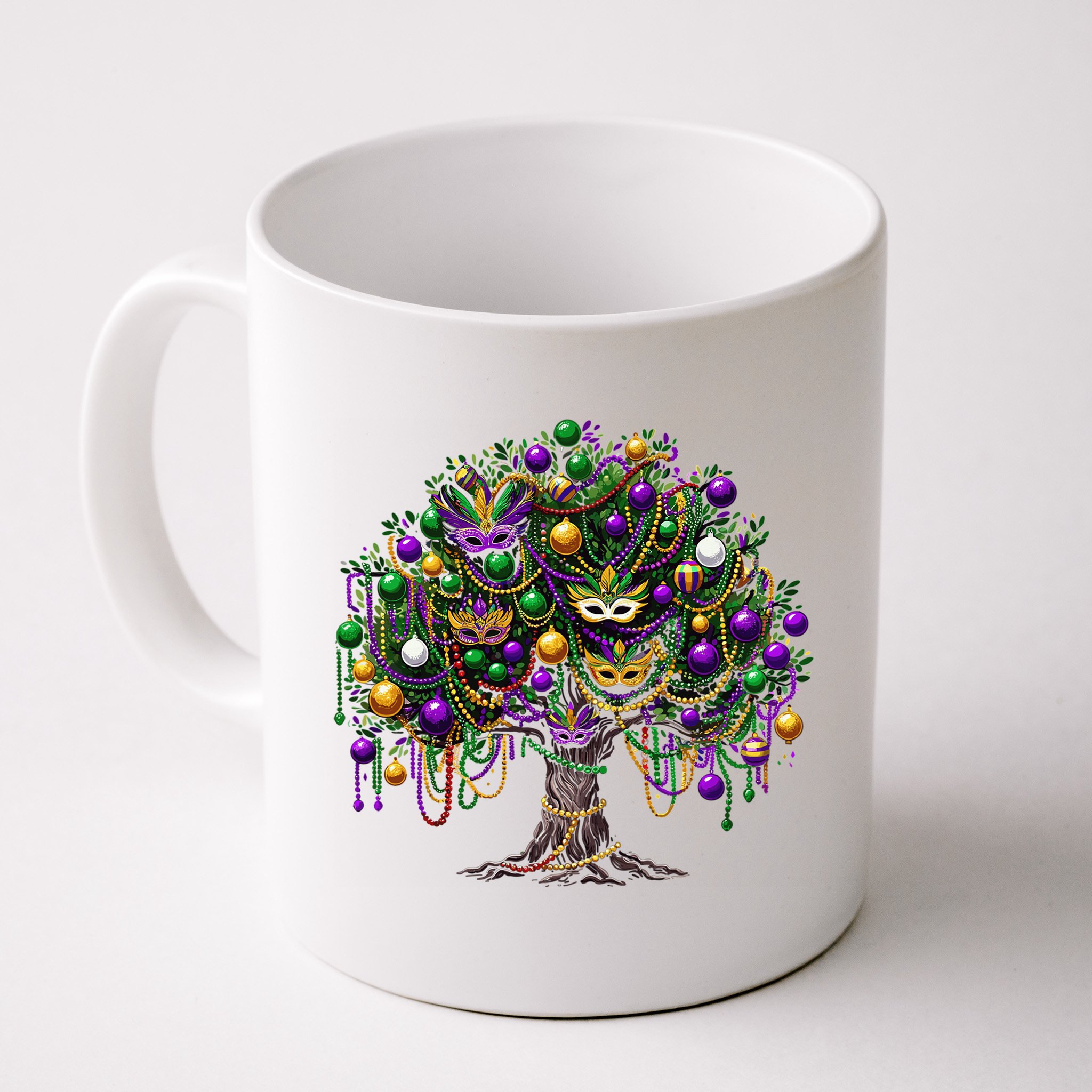 Mardi Gras Tree Beads New Orleans 2025 Festival Bead Tree Mug