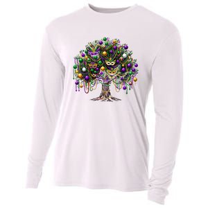 Mardi Gras Tree Beads New Orleans 2025 Festival Bead Tree Cooling Performance Long Sleeve Crew