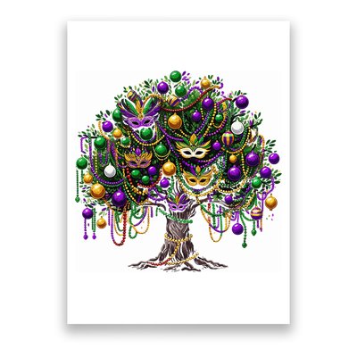 Mardi Gras Tree Beads New Orleans 2025 Festival Bead Tree Poster