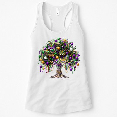 Mardi Gras Tree Beads New Orleans 2025 Festival Bead Tree Womens Tank Top