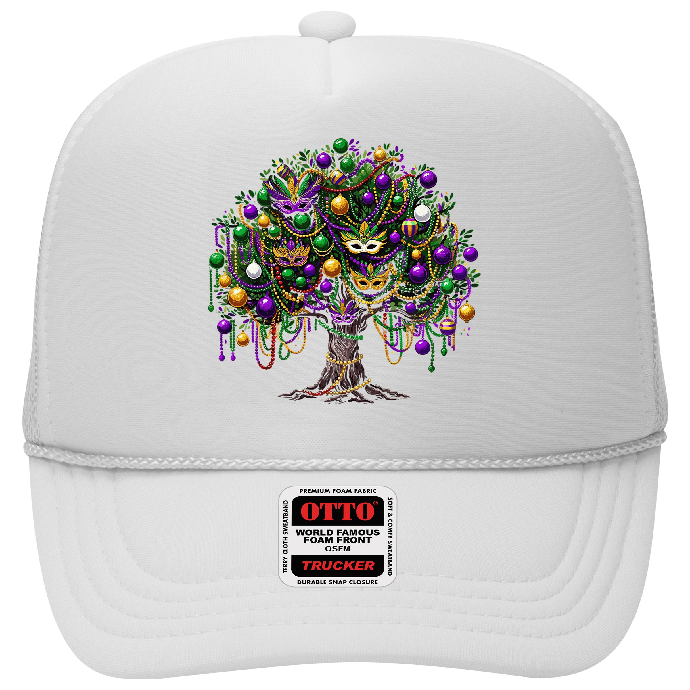 Mardi Gras Tree Beads New Orleans 2025 Festival Bead Tree Hat