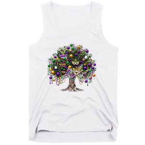 Mardi Gras Tree Beads New Orleans 2025 Festival Bead Tree Tank Top