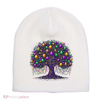 Mardi Gras Tree Beads New Orleans 2025 Festival Bead Tree Short Acrylic Beanie