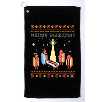 Merry Glizzmas Tacky Christmas  Platinum Collection Golf Towel