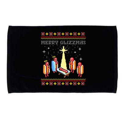 Merry Glizzmas Tacky Christmas  Microfiber Hand Towel