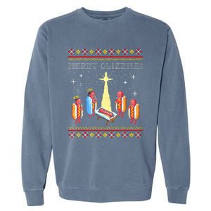 Merry Glizzmas Tacky Christmas  Garment-Dyed Sweatshirt